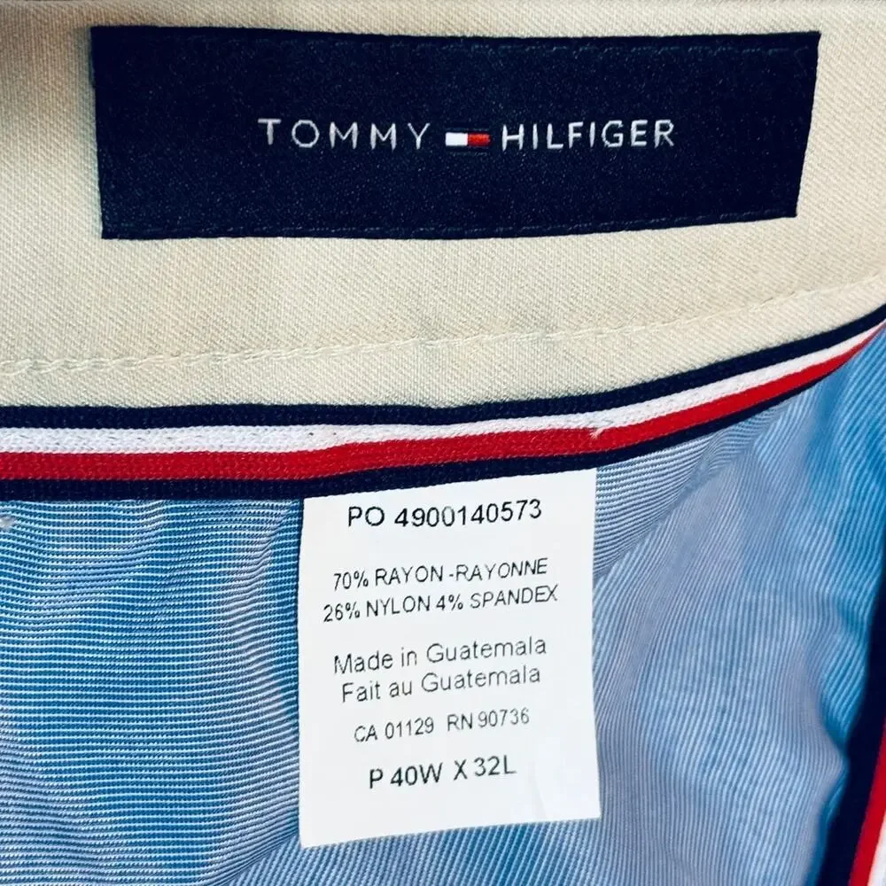 Tommy Hilfiger Men's Modern-Fit Solid Dress Pants - Butter 40x32 $95
